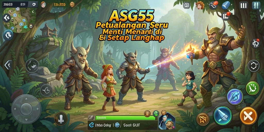 Tampilan gameplay <strong>ASG55</strong> yang menakjubkan dengan aksi petualangan.