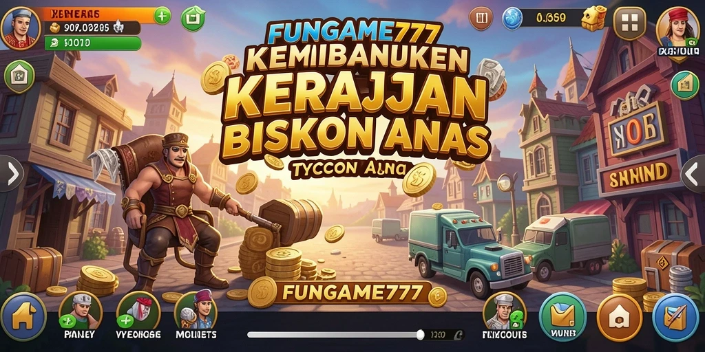 Gameplay menarik FUNGAME777 menampilkan manajemen bisnis yang seru.