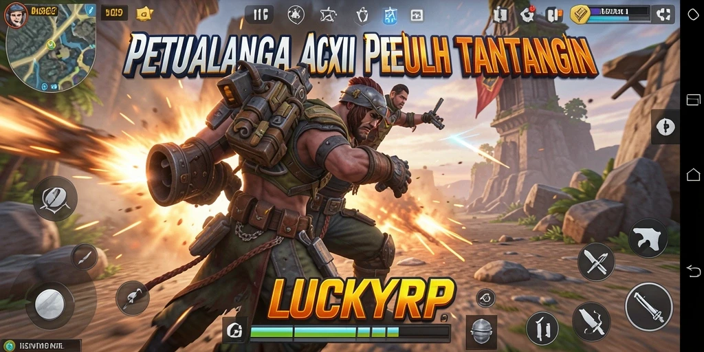 Tangkapan layar gameplay Action yang mendebarkan dalam LUCKYRP.
