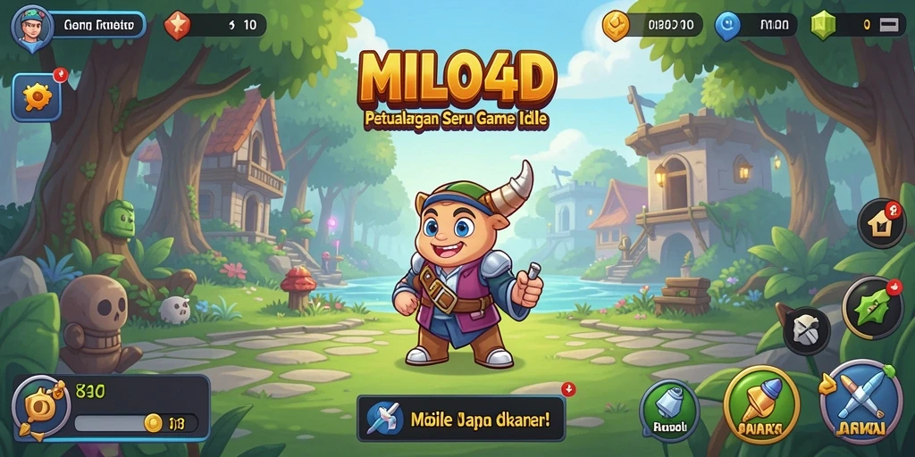 Screenshot gameplay menarik dari MILO4D, menunjukkan karakter yang bergerak dalam mode Idle.