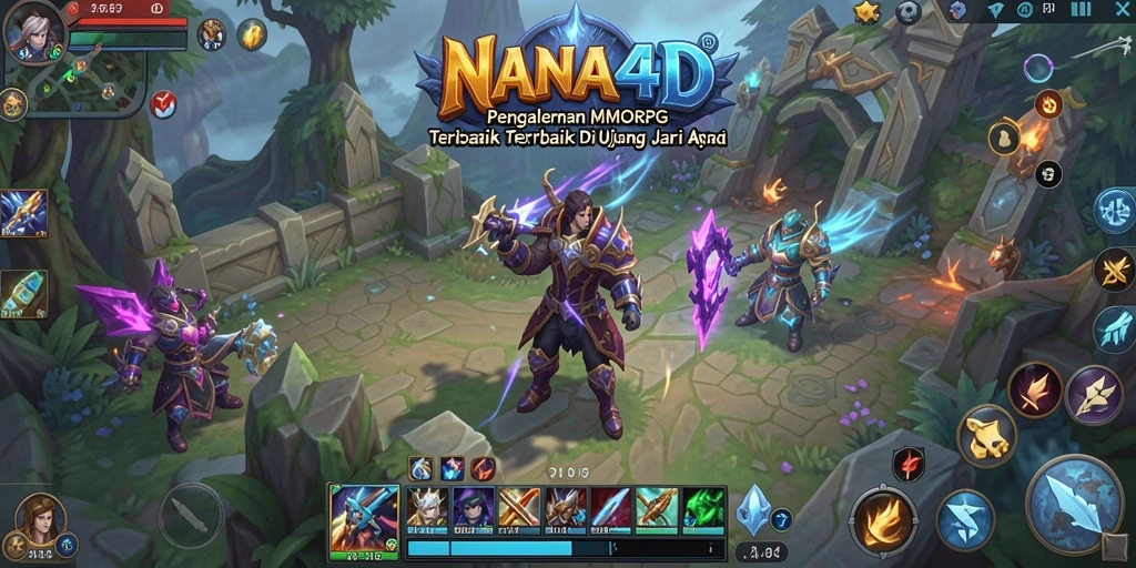 Tampilan seru dari gameplay NANA4D dengan karakter dan lingkungan yang menarik.