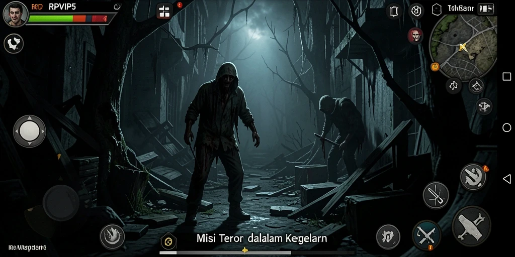Tampilan gameplay RPVIP5 yang mencekam dan menegangkan.