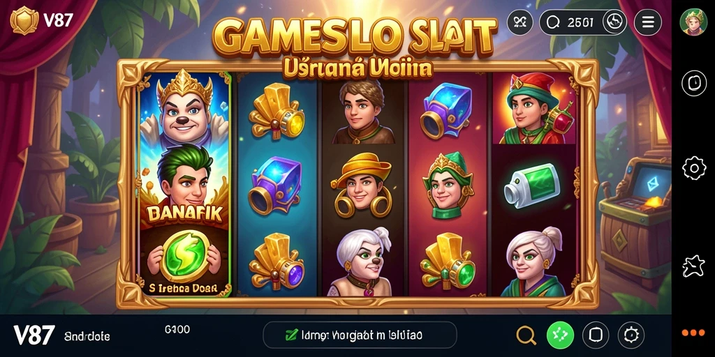 Tampilan gameplay yang menarik dan interaktif dari V87 Slot.